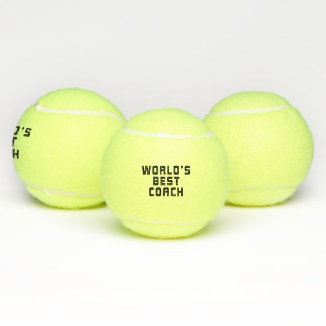 World's Best Coach Block Letter Tennis Balls (Multi)