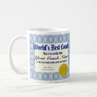 World's Best Coach Certificate Mug