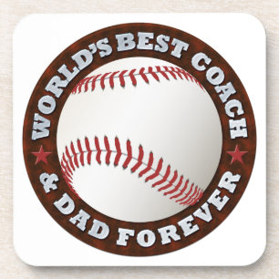 World's Best Coach & Dad 1 Cork Coaster