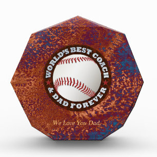 World's Best Coach & Dad 1 Image Options Acrylic Award