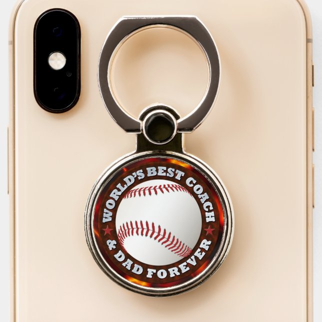 World's Best Coach & Dad 1 Options Phone Grips (Close Up)