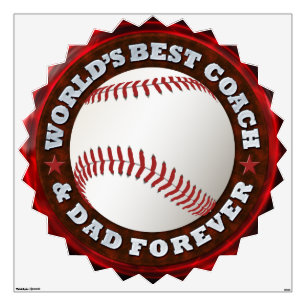 World's Best Coach & Dad 1 Wall Decals Options