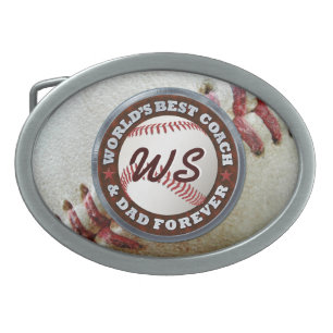 World's Best Coach & Dad 1A Belt Buckle