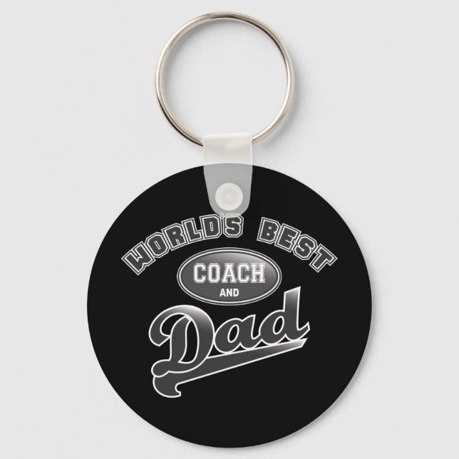 World's Best Coach & Dad Keychain (Front)