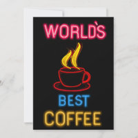 World's Best Coffee Neon Sign