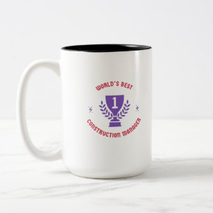 World's best construction manager Two-Tone coffee mug