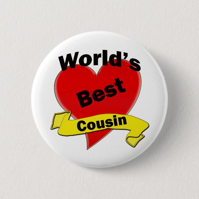 World's Best Cousin Pinback Button (Front)