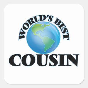 World's Best Cousin Square Sticker