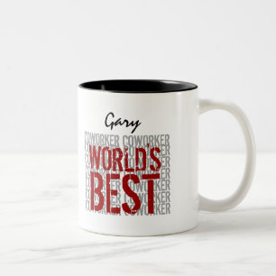 World's Best COWORKER Custom Name B28 Two-Tone Coffee Mug