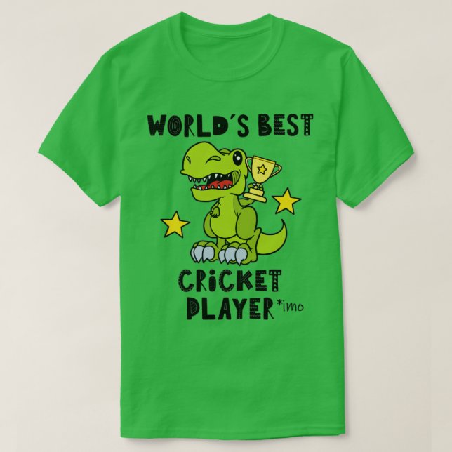 Worlds Best Cricket Player  T-Shirt (Design Front)