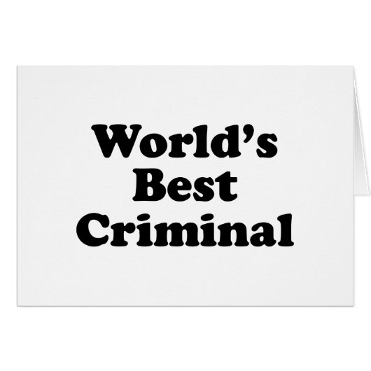 World's Best Criminal Cards (Front Horizontal)
