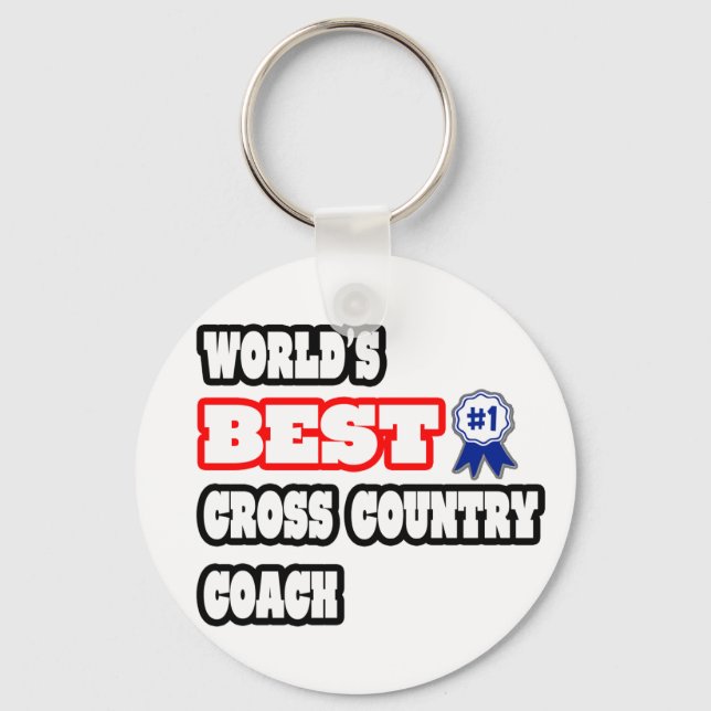 World's Best Cross Country Coach Keychain (Front)
