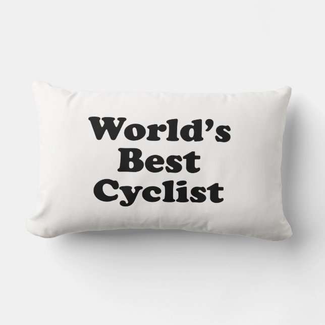 World's Best Cyclist Lumbar Pillow (Front)