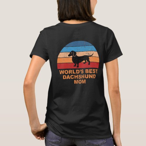 Worlds Best Dachshund Mom Doxie Mothers Day T_Shirt