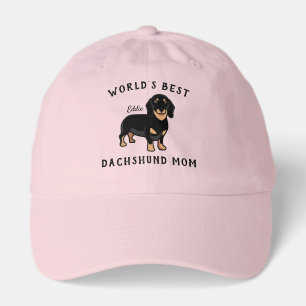 World's Best Dachshund Mom Personalized Dog Name Hat
