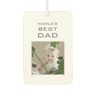 World's Best Dad 2 Photo Custom Air Freshener