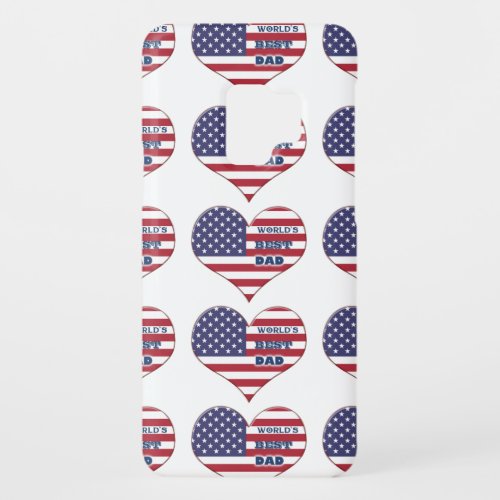 Worlds Best Dad American Flag Heart Case_Mate Samsung Galaxy S9 Case