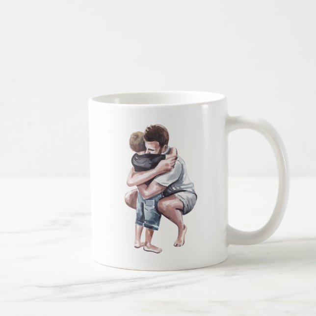 World's Best Dad and Son Hugging  Coffee Mug (Right)