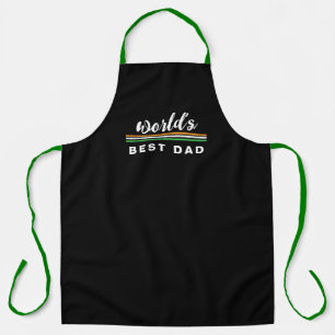 Worlds Best Dad Apron Throw Back Gift