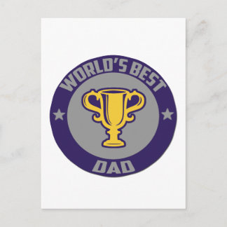 World's Best Dad Award Postcard