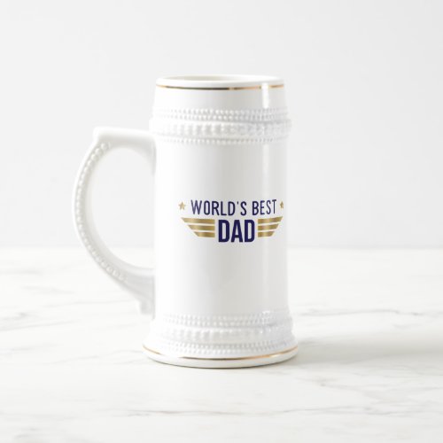 Worlds Best Dad Beer Stein For Fathers Day