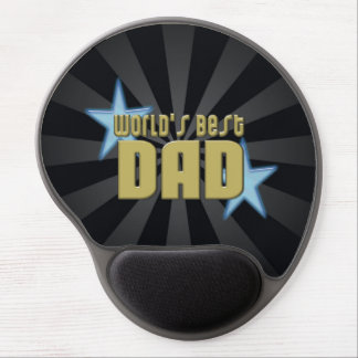 World's Best Dad Black/Gold Cool Father's Day Gel Mouse Pad