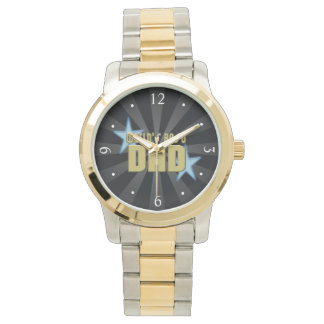 World's Best Dad Black/Gold Cool Father's Day Watch