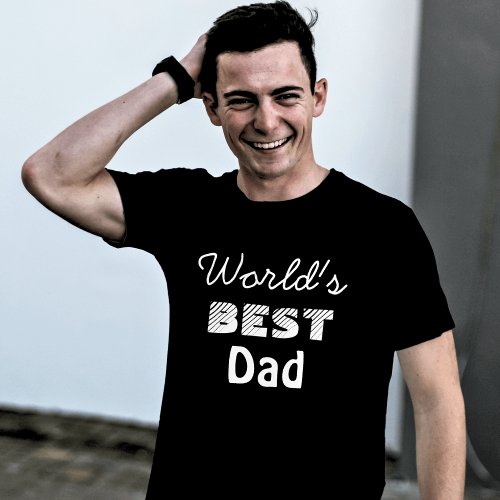 Worlds Best Dad Black T_Shirt