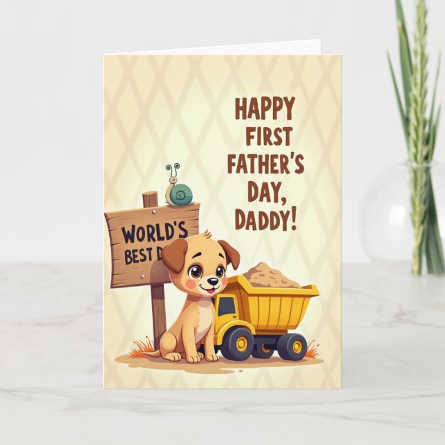 Worlds Best Dad Canine Card (Front)
