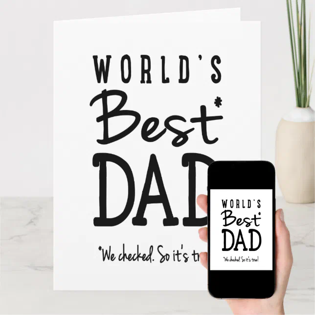 World's Best Dad Card 