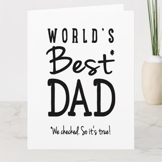 World's Best Dad Card | Zazzle.com