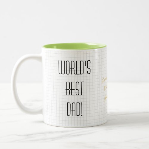 Worlds Best Dad Christmas Fathers Day Birthday Two_Tone Coffee Mug