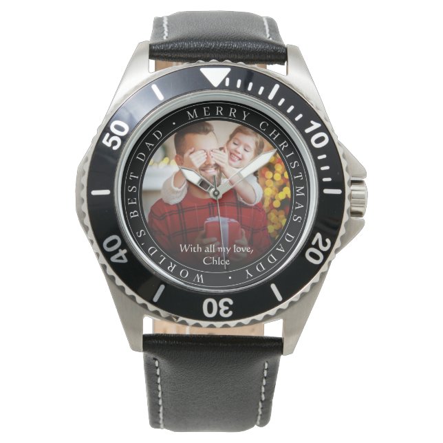 World's Best Dad Christmas Gift Idea  Watch (Front)