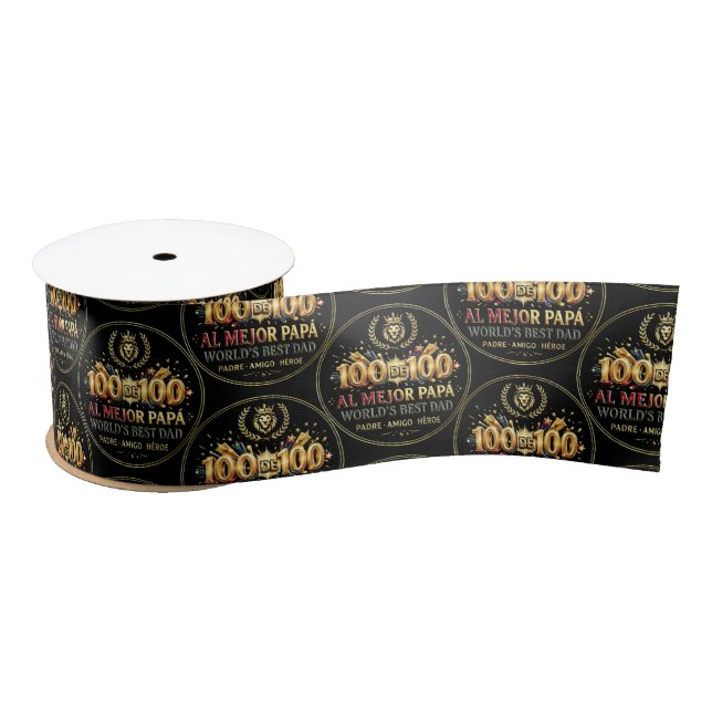 World's Best Dad / Cinta de regalo Satin Ribbon (Spool)