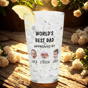World's Best Dad Custom Baby Face Glass
