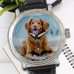 World's Best Dad Custom Dog Photo Watch<br><div class="desc">World's Best Dad says the dog . Surprise your dog dad on his birthday, Fathers day or Christmas with a custom Pet Photo watch . He can now carry his best friend with him everywhere he goes . A must have for every dog dad ! COPYRIGHT © 2020 Judy Burrows,...</div>