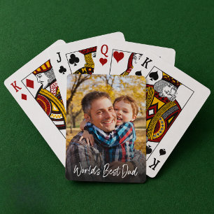 World's Best Dad Custom Photo Poker Cards