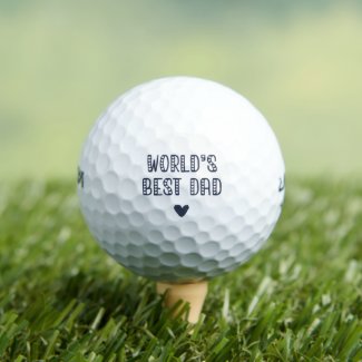 World's Best Dad! Cute Father's Day Golf Balls
