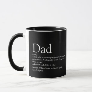 World's Best Dad Daddy Father Definition Black Mug