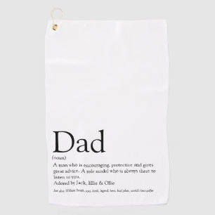 World's Best Dad, Daddy, Father Ever Definition Golf Towel