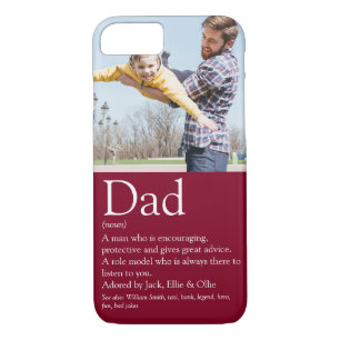 World's Best Dad Definition Fun Photo Burgundy iPhone 8/7 Case