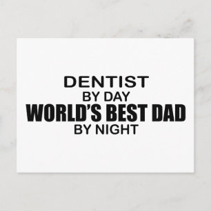 World's Best Dad - Dentist Postcard