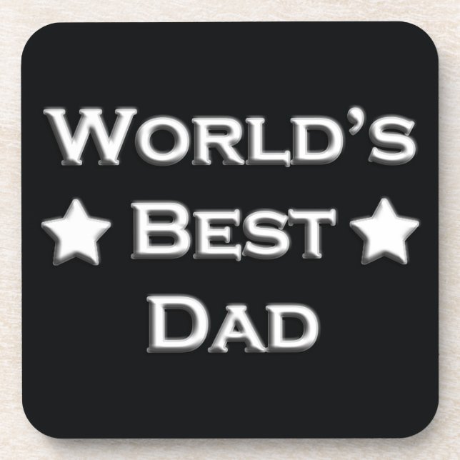 World's Best Dad Drink Coaster (Front)