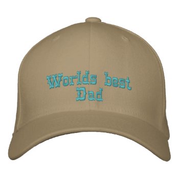 Worlds Best Dad Embroidered Baseball Hat by karanta at Zazzle