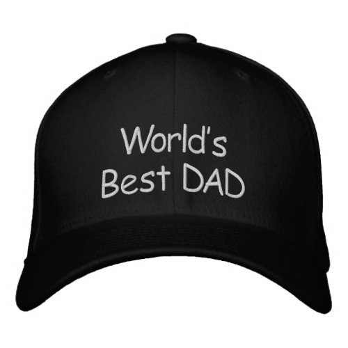 Worlds Best Dad Embroidered Baseball Hat