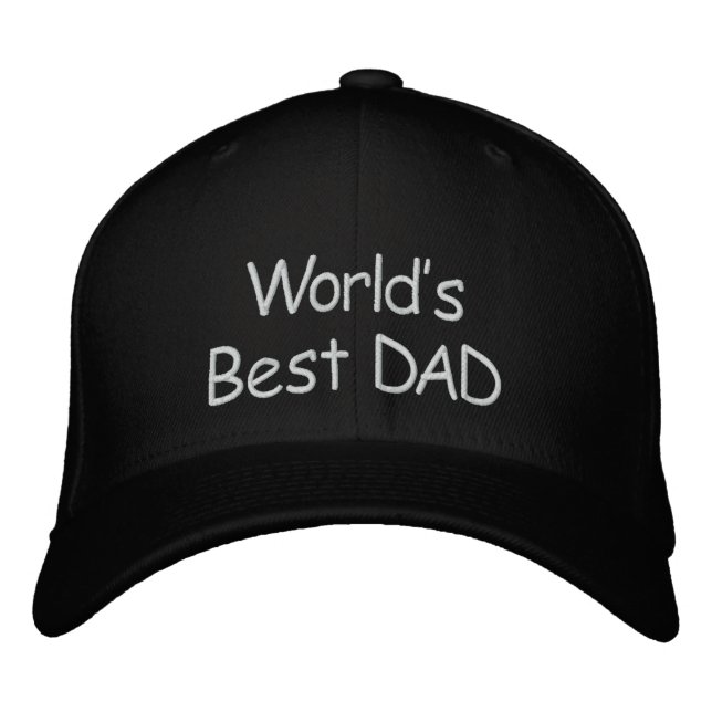 World's Best Dad Embroidered Baseball Hat (Front)