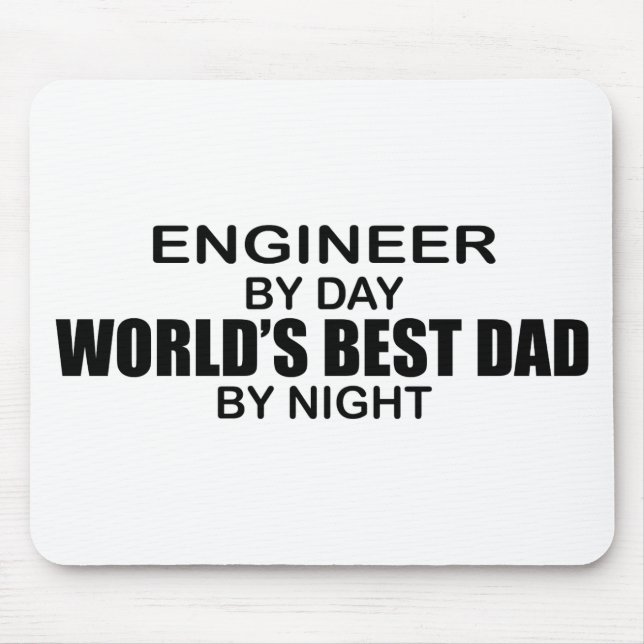 World's Best Dad - Engineer Mouse Pad (Front)