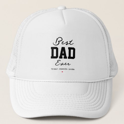 Worlds Best Dad Ever Super Dad of 3 Fathers Day Trucker Hat