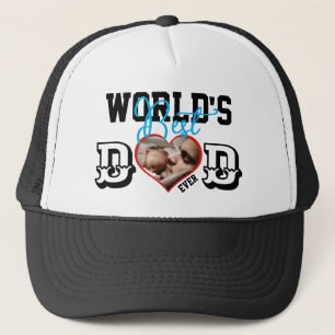 World's Best Dad ever w/ Photo Trucker Hat