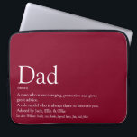 World's Best Dad Father Daddy Definition Burgundy Laptop Sleeve<br><div class="desc">Personalise for your special dad,  father,  daddy or papa to create a unique gift for Father's day,  birthdays,  Christmas or any day you want to show how much he means to you. A perfect way to show him how amazing he is every day. Designed by Thisisnotme©</div>